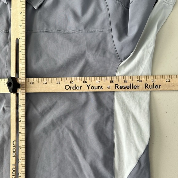 Arcteryx Adventus Comp Polo Mens Small Purple Gray Light Snap Breathable - Picture 9 of 10